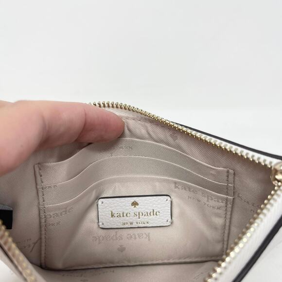 Kate Spade All Love Zippered Coin Pouch‎ POUCH ONLY White Leather Multi KB561 - Picture 6 of 9